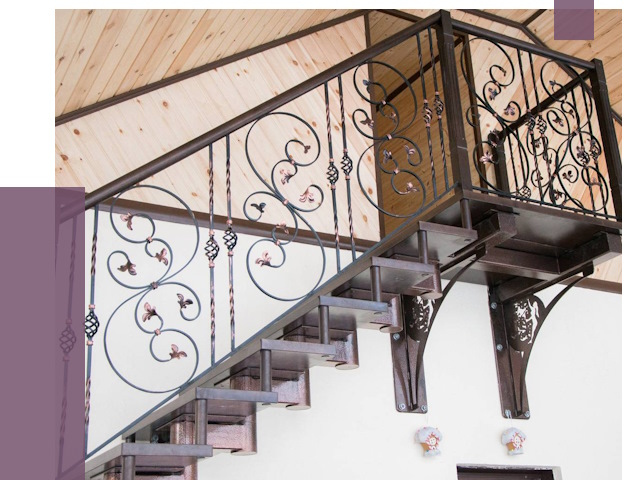 Кованые лестницы в Грозном от 80036 руб. под ключ