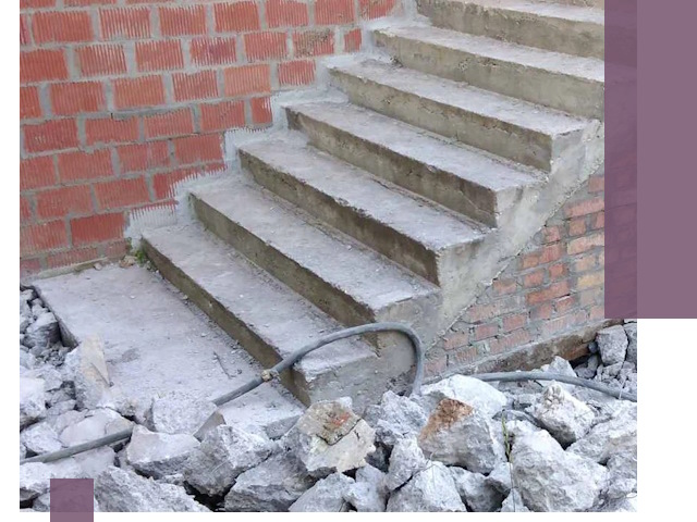 Демонтаж бетонных лестниц в Грозном: быстро и безопасно