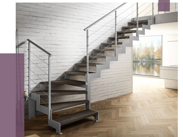 Г-образные лестницы под ключ в Грозном от 37196 руб. | ПРОЛЁТ-Грз