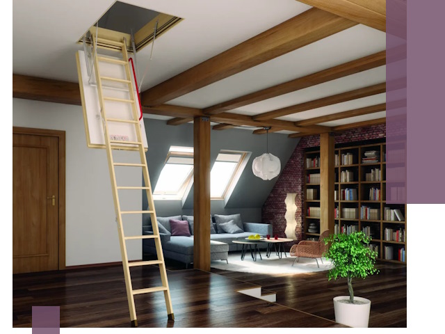 Чердачные лестницы под ключ в Грозном: изготовление и монтаж