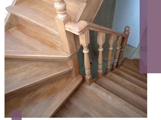 Дубовые лестницы под ключ в Грозном: изготовление и монтаж