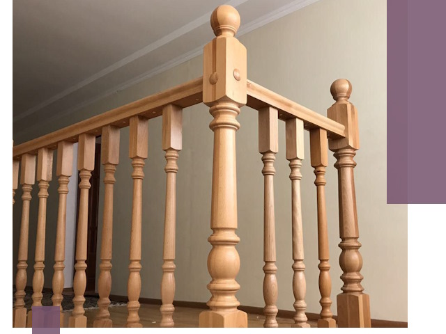 Деревянные перила на заказ в Грозном: монтаж и изготовление