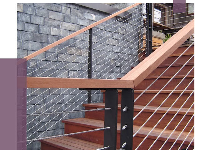 Тросовые перила под ключ в Грозном от 7798 руб.