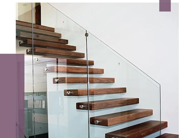 Стеклянные перила для лестницы в Грозном от 14878 руб.