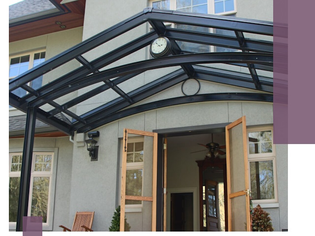 Изготовление и монтаж навесов и козырьков в Грозном