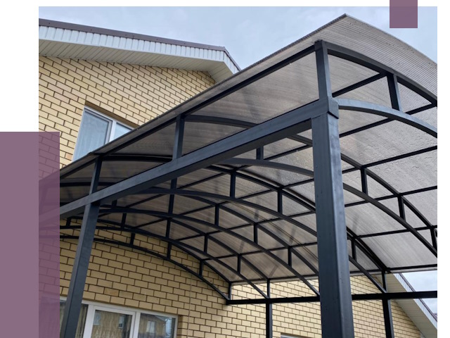 Монтаж козырьков в Грозном от 11544 руб. | ПРОЛЁТ-Грз