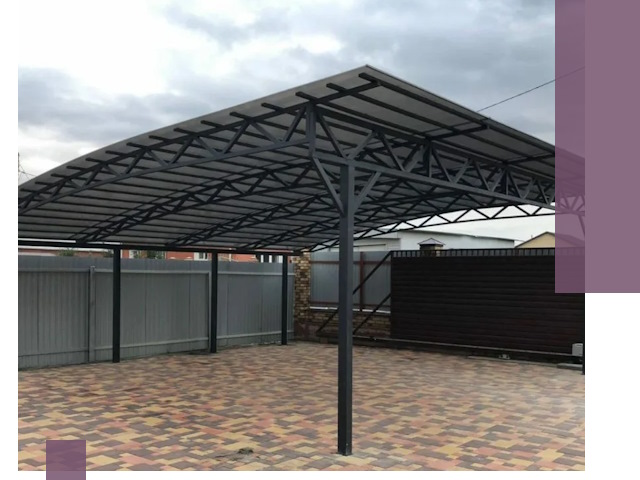 Недорогие навесы под ключ в Грозном — изготовление и монтаж