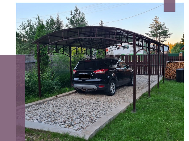 Навесы для автомобиля в Грозном от 13185 руб.  | ПРОЛЁТ-Грз