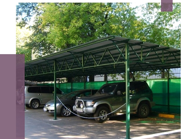 Навесы для парковки в Грозном от 80549 руб. заказать | ПРОЛЁТ-Грз