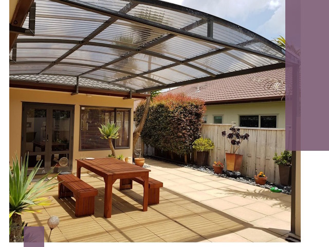 Навесы во двор под ключ в Грозном — изготовление и монтаж