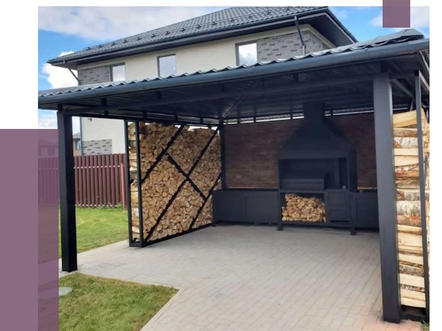 Навесы для барбекю в Грозном от 12775 руб. под ключ | ПРОЛЁТ-Грз