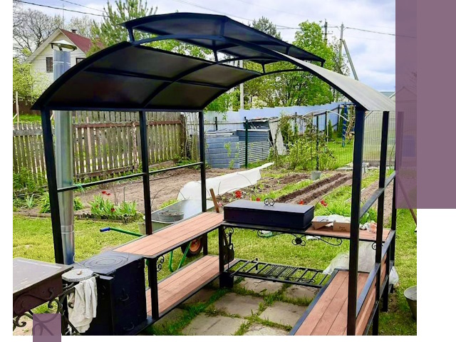 Навесы для барбекю в Грозном: изготовление, монтаж и демонтаж