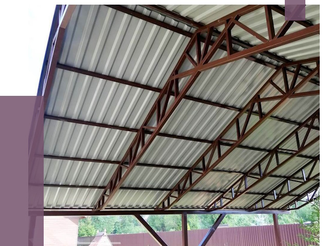 Навесы из профнастила в Грозном от 7388 руб. | ПРОЛЁТ-Грз