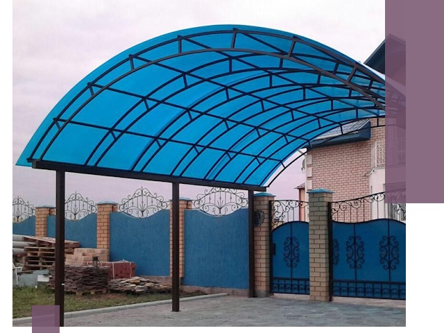 Арочные навесы под ключ в Грозном — изготовление и монтаж