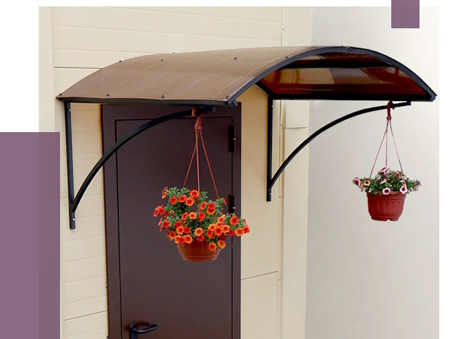 Козырьки над входом в Грозном от 14878 руб.  | ПРОЛЁТ-Грз