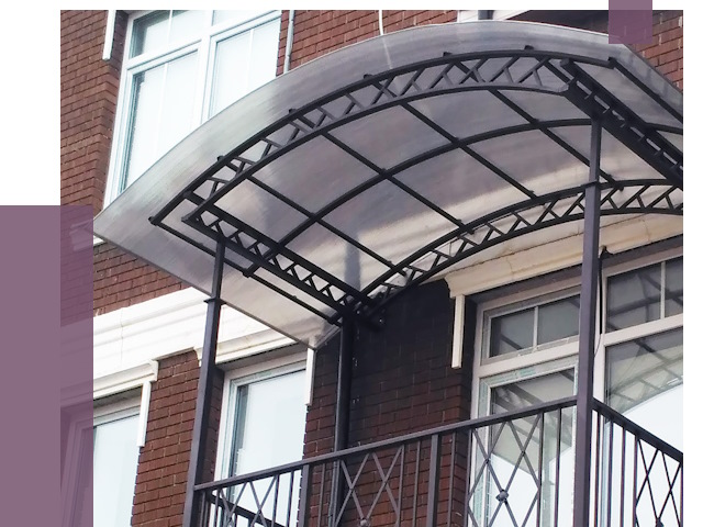 Козырьки над балконом в Грозном от 8671 руб.  | ПРОЛЁТ-Грз