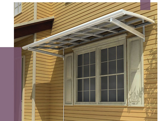 Козырьки над окнами в Грозном от 7644 руб. — монтаж, покупки | ПРОЛЁТ-Грз