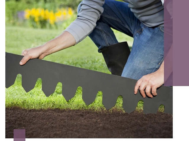 Металлические бордюры для газона в Грозном — изготовление и монтаж