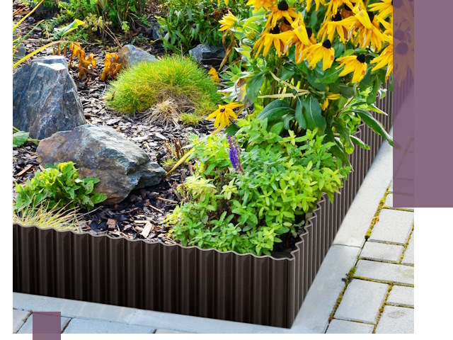 Металлические бордюры для клумб в Грозном — производство и монтаж